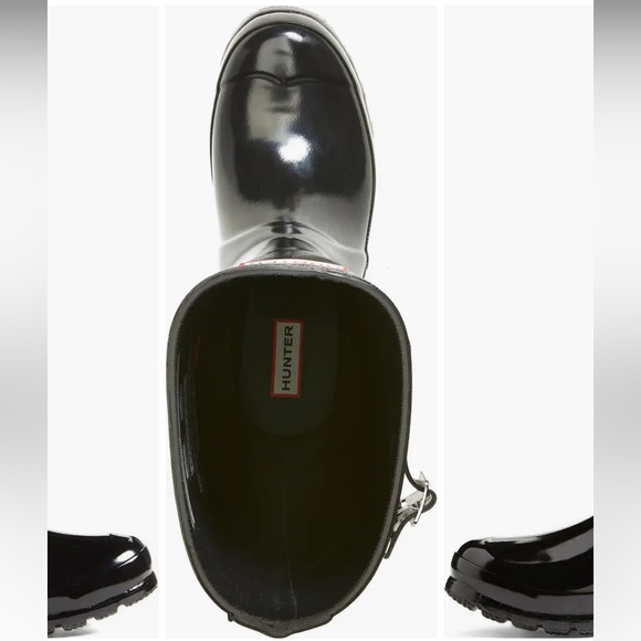 NWT HUNTER Adjustable Back Gloss Waterproof Rain Boot (Women) - Picture 7 of 9